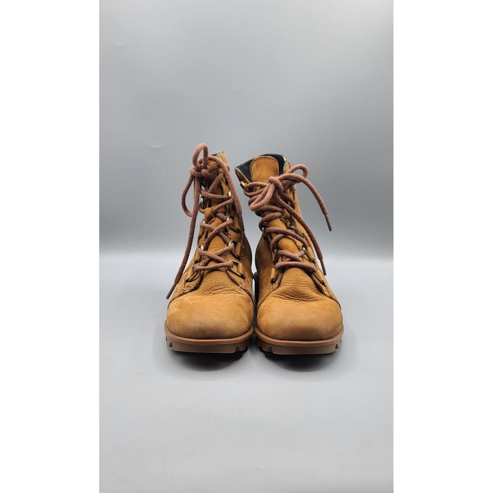 Sorel Phoenix Lace Waterproof Boots Womens US 6 EUR 37 Camel Brown Leather - Picture 11 of 12